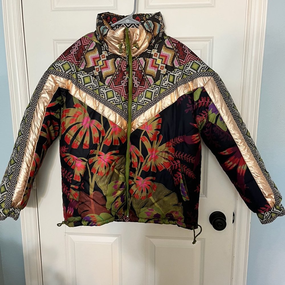 FARM Rio Tropical Rauti Metallic Revers Puffer Jacket - Picture 3 of 4